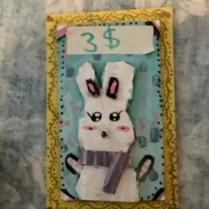 Cute Bunny Art with Scarf